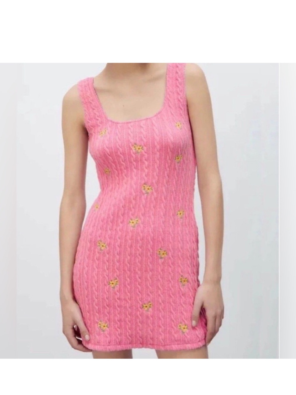 Zara Pink Knit Dress Size Small